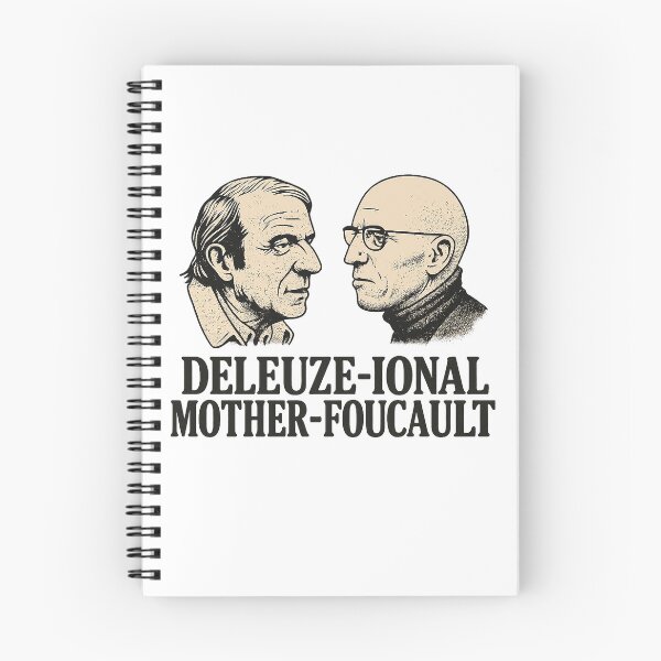 Aperçu de l'œuvre Deleuze-ional Mother-Foucault — Philosophie Jeu de mots Tee créée et vendue par Overthinkers Anonymous.