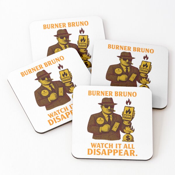 Item preview, "Burner Bruno – Watch It A Disappear" | Crypto Burnout Design designed and sold by BitCrop.