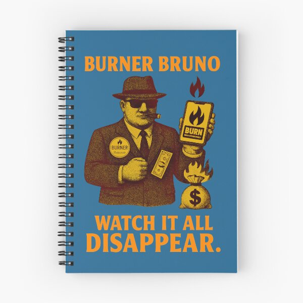 Item preview, "Burner Bruno – Watch It A Disappear" | Crypto Burnout Design designed and sold by BitCrop.