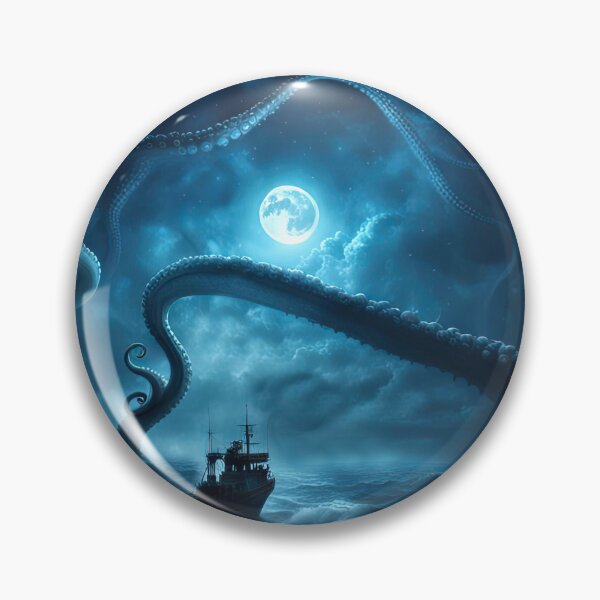 Item preview, Gigantic Kraken and Fishing Boat  designed and sold by Stephanie Laird.