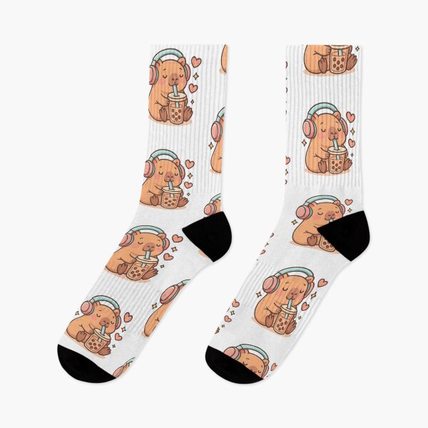 Item preview, Cute Capybara Loves Drinking Bubble Tea designed and sold by belladesign7.