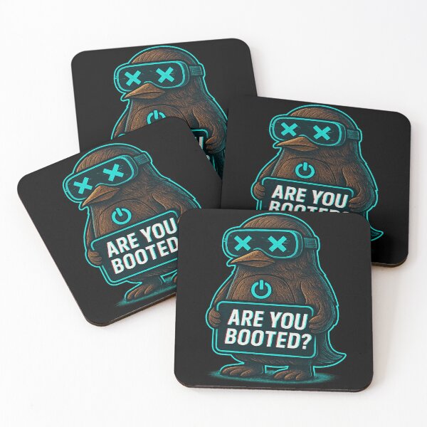 Item preview, Funny Cyber Penguin - Are You Booted? designed and sold by Derpy Lab .