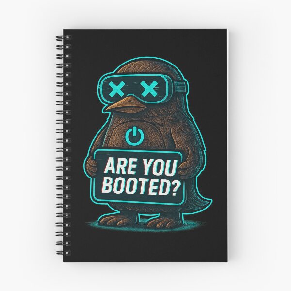 Item preview, Funny Cyber Penguin - Are You Booted? designed and sold by Derpy Lab .