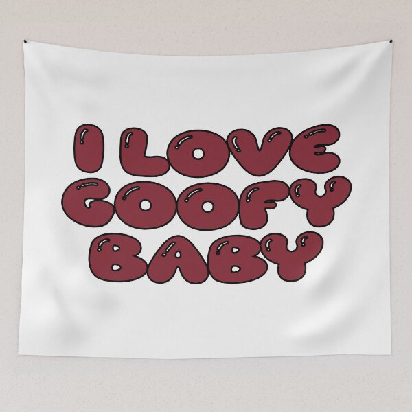 Item preview, i love goofy baby (dark red) designed and sold by Aesthetic Crew.