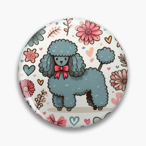 Item preview, Colorful Pattern Poodle and Flowers designed and sold by InkredibleZ.