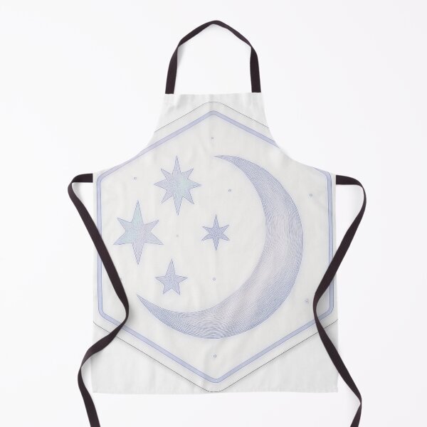Item preview, Ethereal Holographic Moon & Stars – Minimal Hex-Art Memorial Sticker designed and sold by TONSNAP.