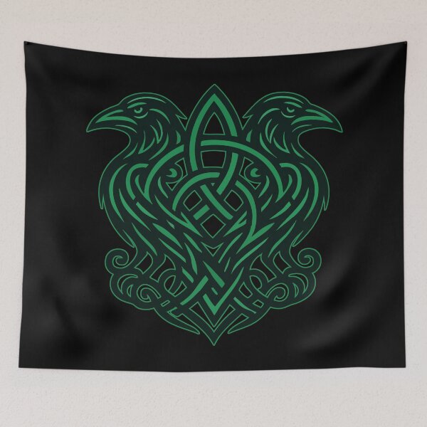 Item preview, Celtic Hugin And Munin Ravens Norse designed and sold by TomFrontierArt.