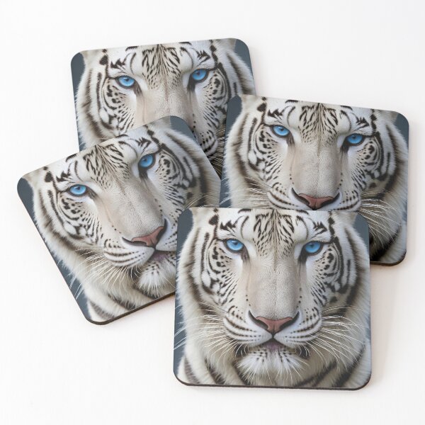 Item preview, White Tiger Face Portrait designed and sold by QuirkySpark.