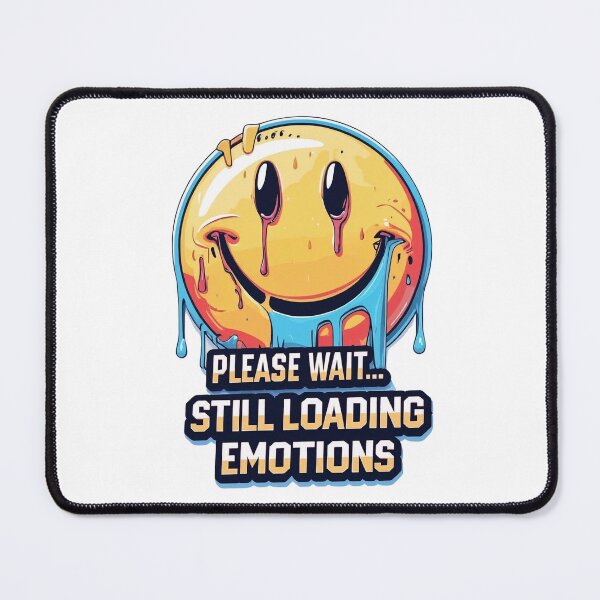 Item preview, Please Wait Still Loading Emotions – Dark Humor Glitched Smiley Funny T-Shirt & Sticker designed and sold by SnoyTextil.