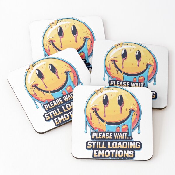 Item preview, Please Wait Still Loading Emotions – Dark Humor Glitched Smiley Funny T-Shirt & Sticker designed and sold by SnoyTextil.