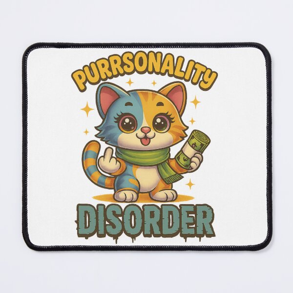 Item preview, Purrsonality Disorder Sarcastic Funny Sassy Cat designed and sold by BrookieMnstrCo.
