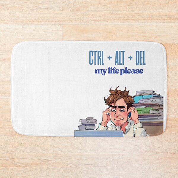 Item preview, Ctrl Alt Del My Life – Funny Computer Geek Quote designed and sold by Red White Blue Studio.