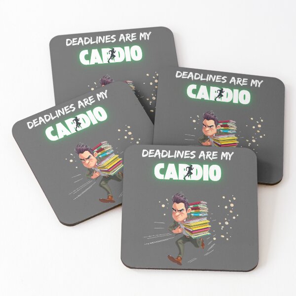 Item preview, Deadlines Are My Cardio – Funny Work Quote designed and sold by Red White Blue Studio.