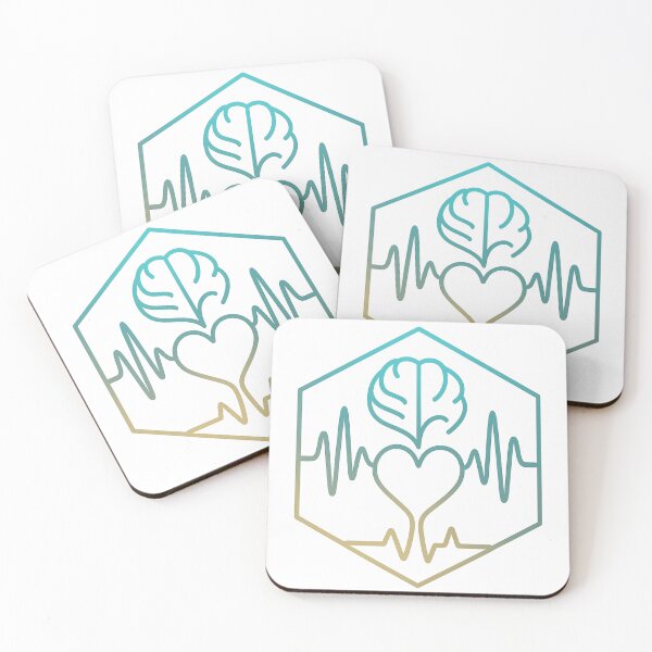 Item preview, Music Therapy Soundwave Brain Heart – Minimalist Hex-Art T-Shirt & Hoodie Design designed and sold by TONSNAP.
