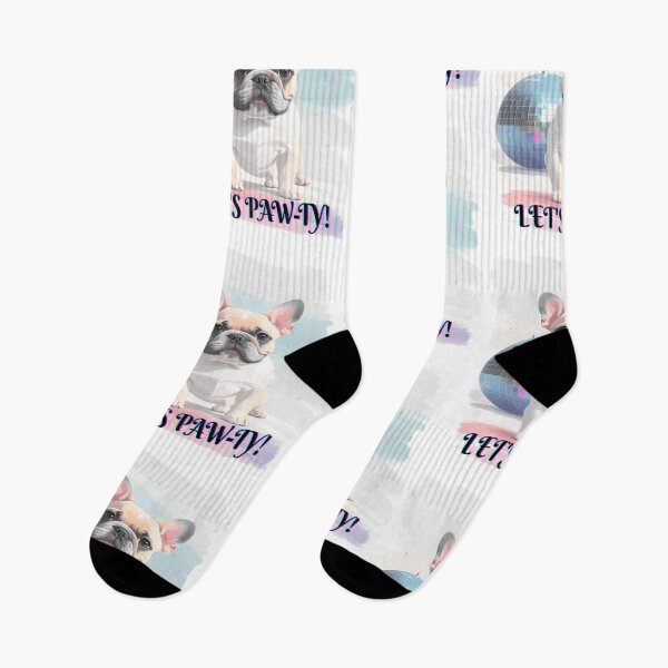 Item preview, Let's paw-ty Party French Bulldog brown, soft pastel colors disco designed and sold by LiskoDesign.