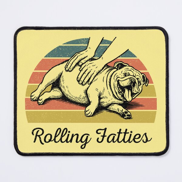 Item preview, Chubby Bulldog Rolling Fatties Funny Vintage designed and sold by d247.