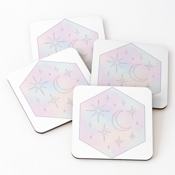 Item preview, Ethereal Celestial Stars & Moon – Minimal Hex-Art Memorial Apparel Design designed and sold by TONSNAP.