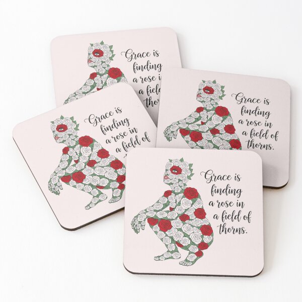 Item preview, Grace is Finding a Rose" Quote | Inspirational & Floral Art designed and sold by KHEARAH.