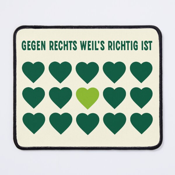 Item preview, Against the Right Statement – Green Hearts Design with a Political Message designed and sold by VariousGoodies.