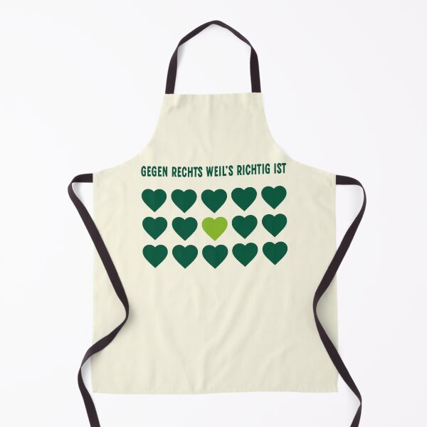 Artikelvorschau, Gegen Rechts Statement – Grüne Herzen Design mit politischer Botschaft entworfen und verkauft von VariousGoodies.