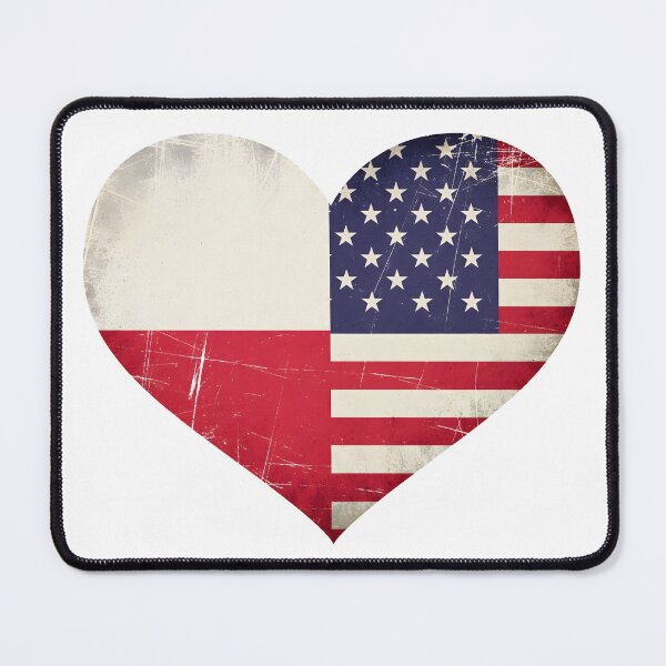 Item preview, Polish American Heart Flag designed and sold by PrintAtelier.