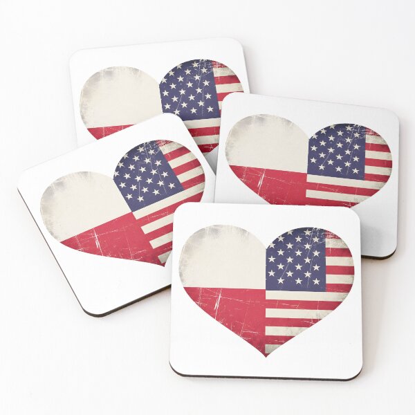 Item preview, Polish American Heart Flag designed and sold by PrintAtelier.