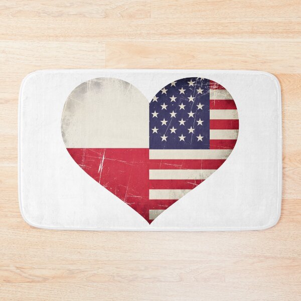 Item preview, Polish American Heart Flag designed and sold by PrintAtelier.