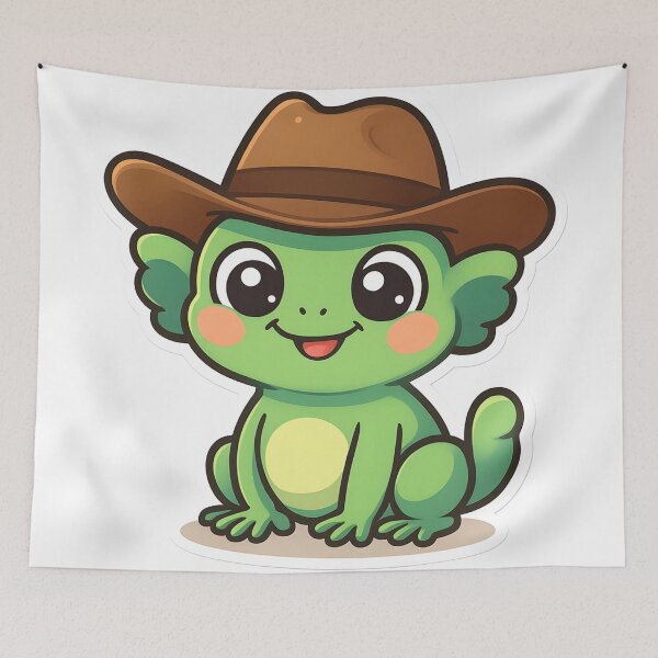 Item preview, Cowboy Frog Cartoon – Yeehaw Frog Design designed and sold by StickyGuys.