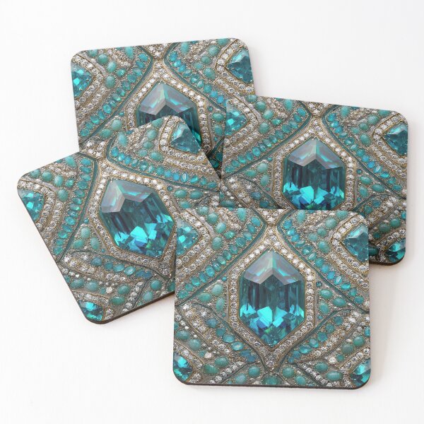 Item preview, Teal Gem Stones 01 designed and sold by Elisabeth Lucas.