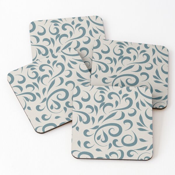 Item preview, Elegant Linen Swirls Aqua and Beige designed and sold by CheriesArt.