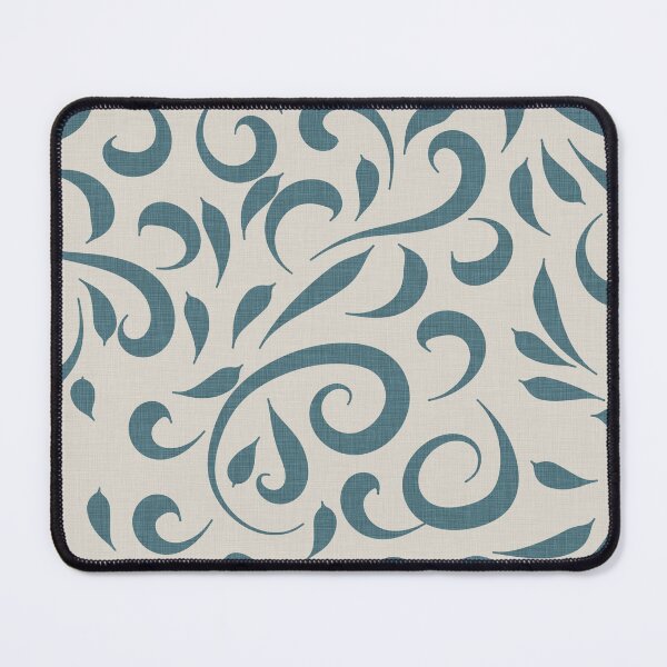 Item preview, Elegant Linen Swirls Aqua and Beige designed and sold by CheriesArt.