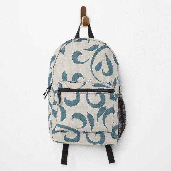 Item preview, Elegant Linen Swirls Aqua and Beige designed and sold by CheriesArt.