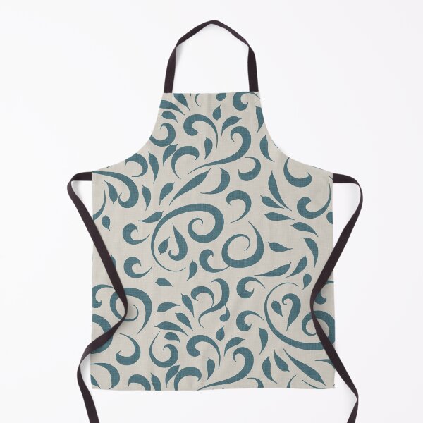 Item preview, Elegant Linen Swirls Aqua and Beige designed and sold by CheriesArt.