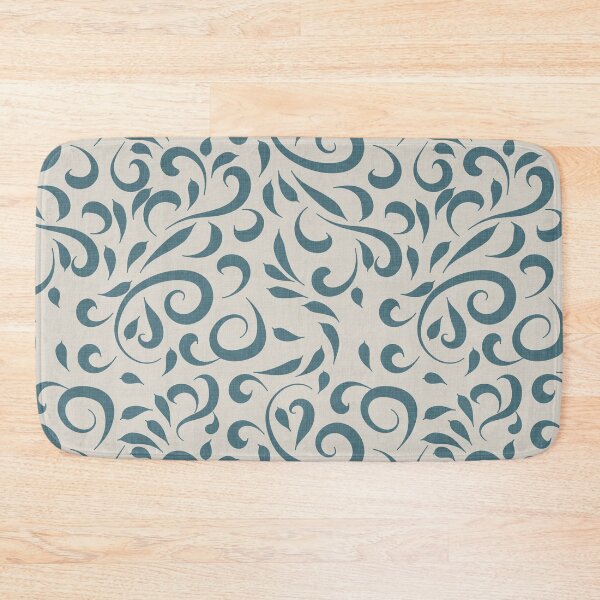 Item preview, Elegant Linen Swirls Aqua and Beige designed and sold by CheriesArt.
