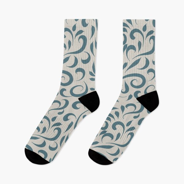 Item preview, Elegant Linen Swirls Aqua and Beige designed and sold by CheriesArt.