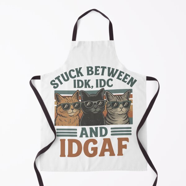 Item preview, Funny Retro Cats IDK IDC IDGAF designed and sold by BrookieMnstrCo.