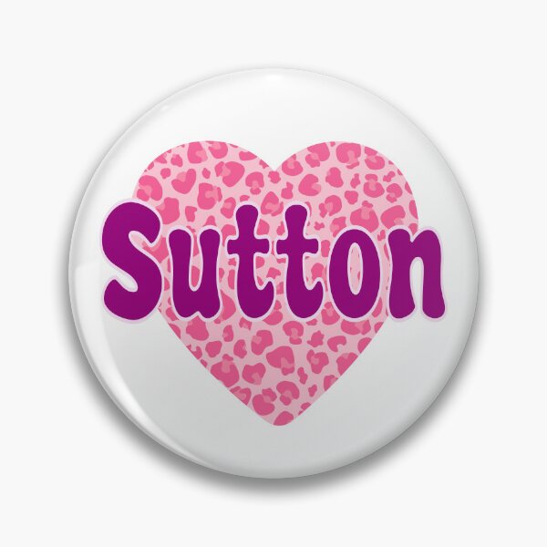 Item preview, Sutton Name Pink Leopard Heart  designed and sold by Jeallan Designs.