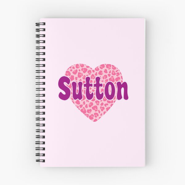 Item preview, Sutton Name Pink Leopard Heart  designed and sold by Jeallan Designs.