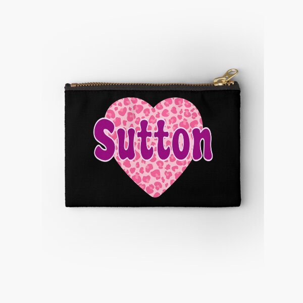 Item preview, Sutton Name Pink Leopard Heart  designed and sold by Jeallan Designs.