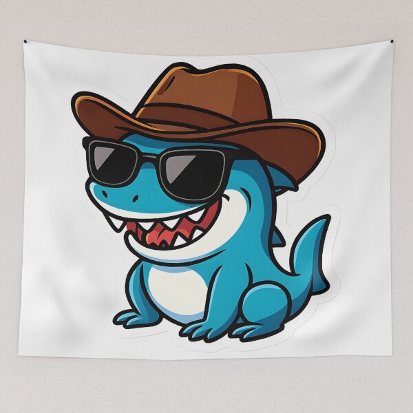 Item preview, Cool Shark with Sunglasses Cartoon desgin  designed and sold by StickyGuys.