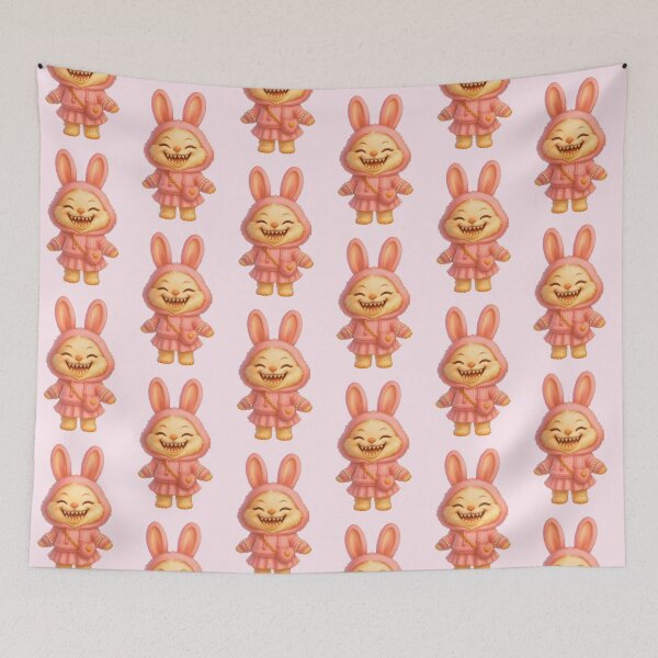 Item preview, Kawaii Bunny Monster in Pink Dress designed and sold by Dreamiz.