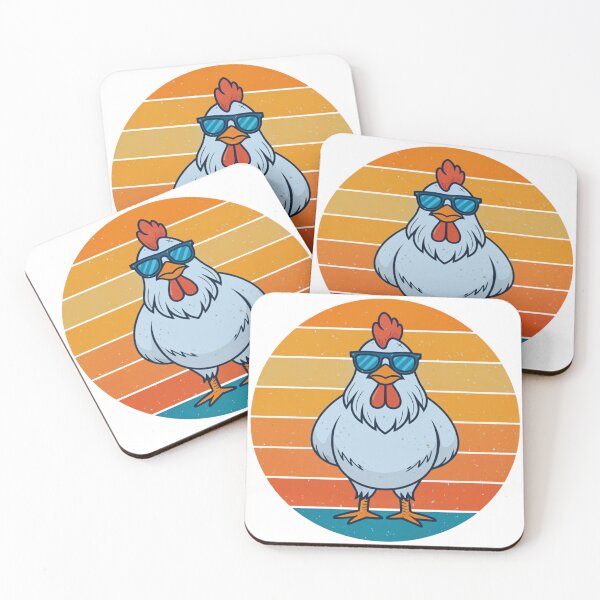 Item preview, Cool Chicken with Sunglasses | Retro Sunset designed and sold by PrintTechDz.