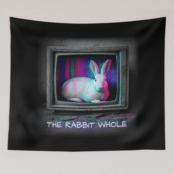 Item preview, The rabbit whole, graphics with rgb aberration effect designed and sold by silent-violin.