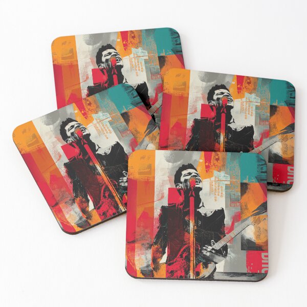Item preview, Vintage Abstract Music Poster – Singer Open Mic in Colorful Grunge designed and sold by Coder-T.
