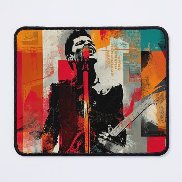 Item preview, Vintage Abstract Music Poster – Singer Open Mic in Colorful Grunge designed and sold by Coder-T.