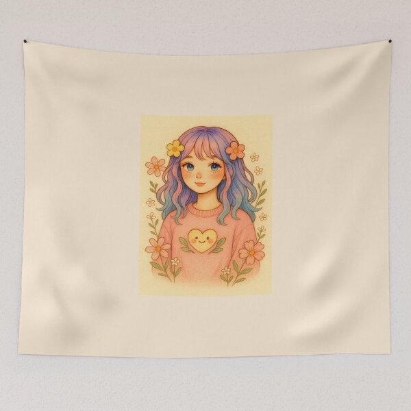 Item preview, Soft Girl Blossom – Pastel Heart Vibes designed and sold by ReyDeLaCalle.