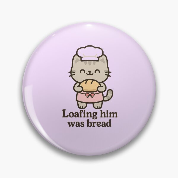 Item preview, Kawaii Cat Baker – Loafing Him Was Bread | Cute Cartoon Kitten with Sourdough designed and sold by SwiftPaws Studio.
