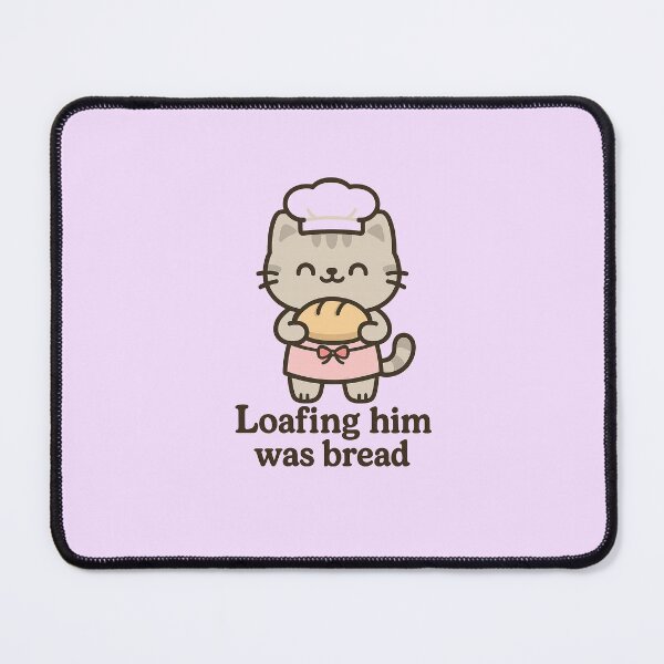 Item preview, Kawaii Cat Baker – Loafing Him Was Bread | Cute Cartoon Kitten with Sourdough designed and sold by SwiftPaws Studio.