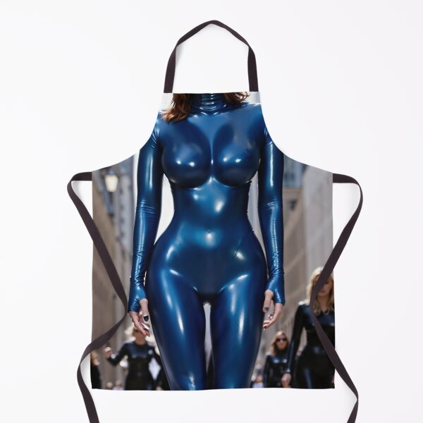 Item preview, Futuristic Power Parade in Blue Latex Bodysuit designed and sold by Magic-Reality.