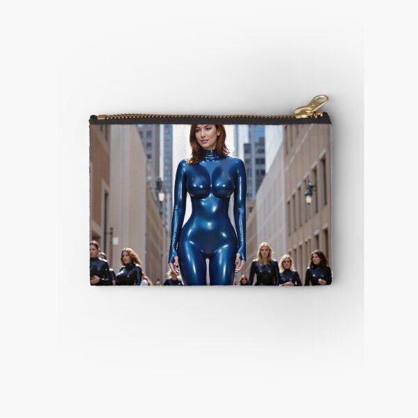 Artikelvorschau, Futuristische Power-Parade im blauen Latex-Bodysuit entworfen und verkauft von Magic-Reality.